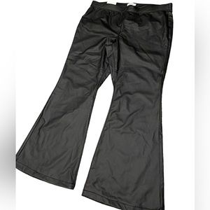 Ladies flare leg faux leather pants 3XL